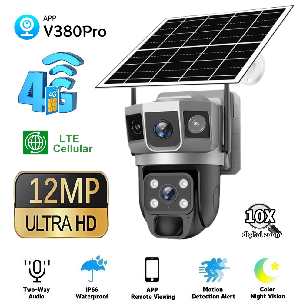 Home Security And Cctv - 4G Camera Outdoor Solar Surveillance Camera