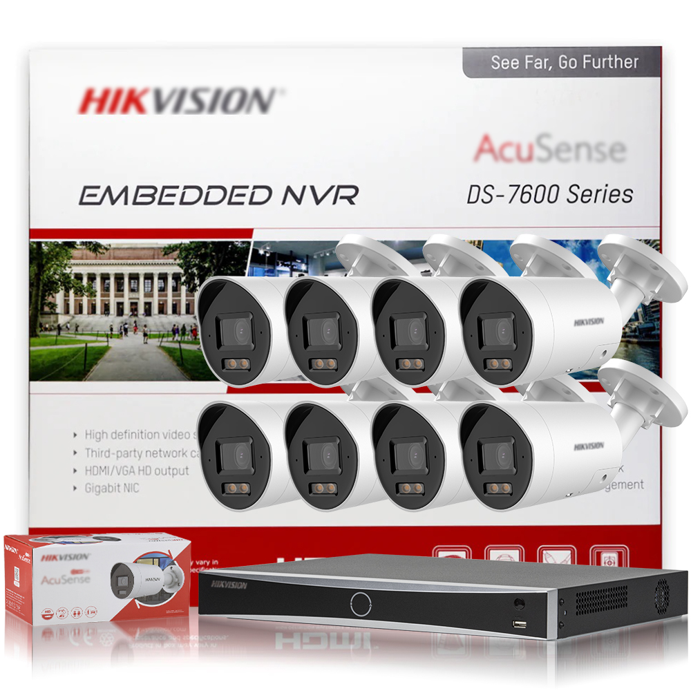 Home Security Video Recording Systems - Hikvision 4K 8MP POE CCTV Security