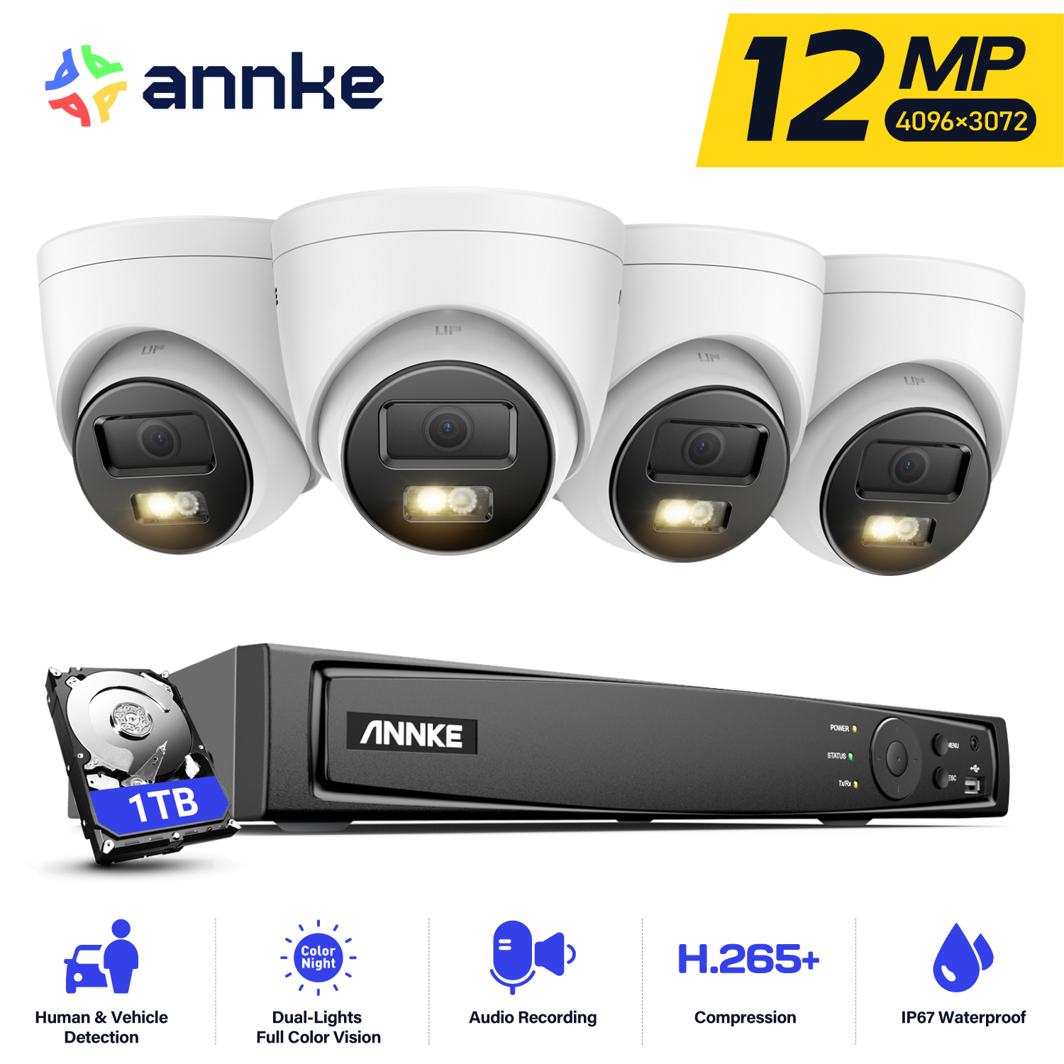 Nvr Kit 8 Channel - ANNKE 12MP Dual Light Smart Video