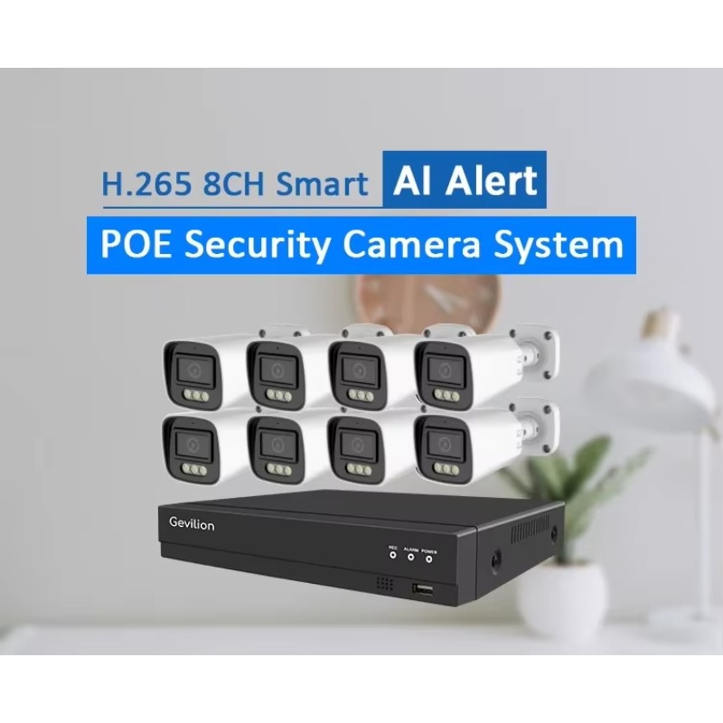 OEM 8MP 4K NVR Camera Kit POE  - Nvr Kit 8 Channel บทวิจารณ์และราคา