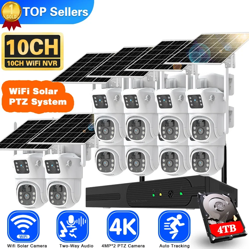 4K 8MP Dual Lens Wifi Solar CC - Nvr Kit 8 Channel บทวิจารณ์และราคา
