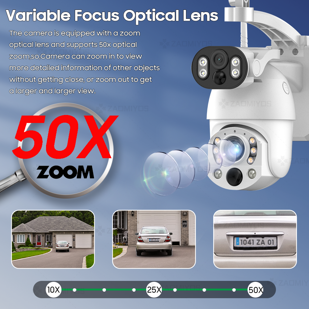 4K 4G Solar Camera 50X Optical - Home Security With Ai บทวิจารณ์และราคา