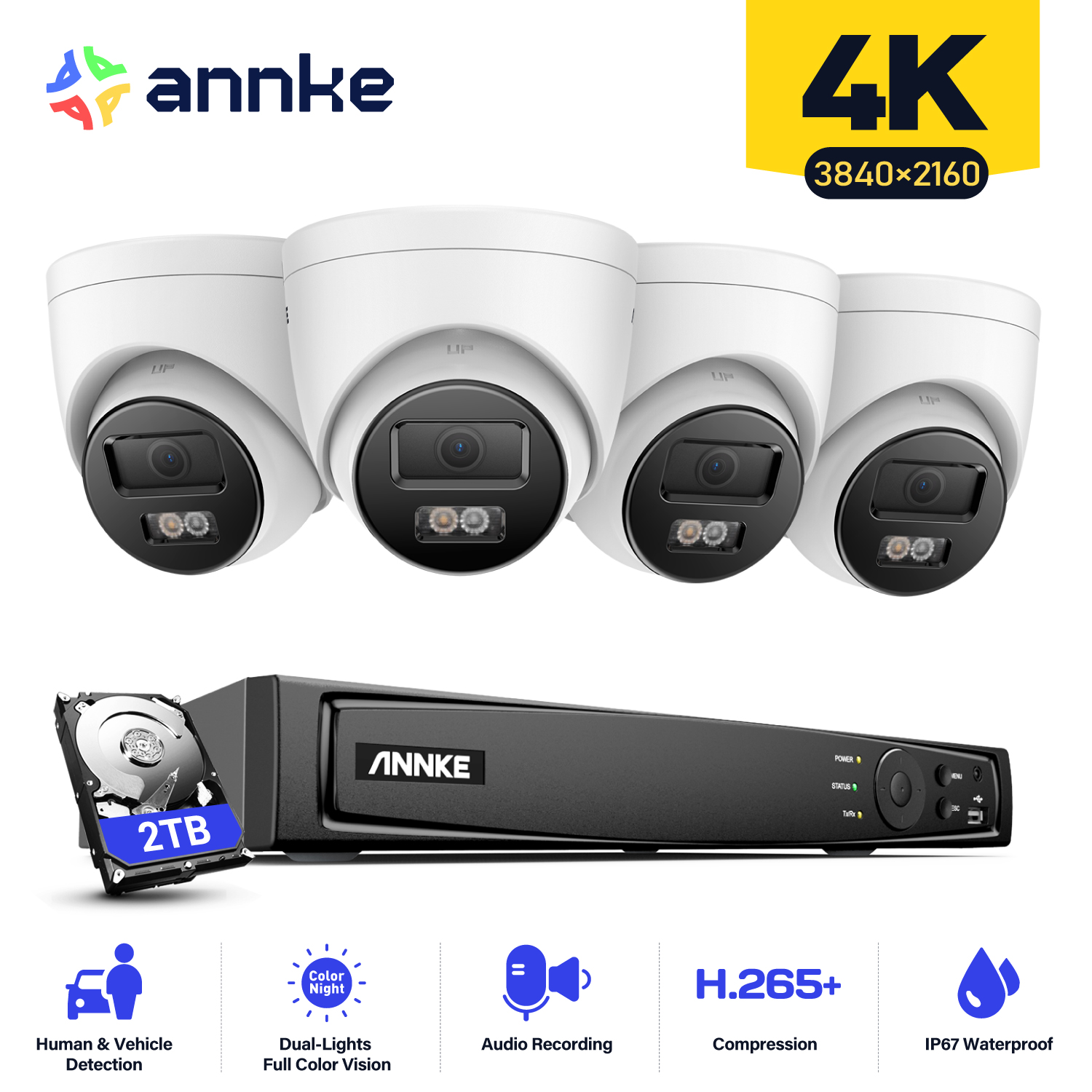 ANNKE 4K 8MP PoE IP Camera Kit - Nvr Kit 8 Channel บทวิจารณ์และราคา