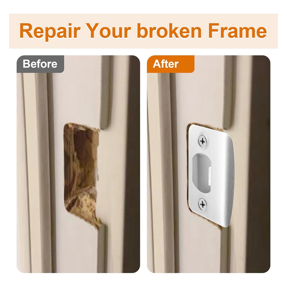 4 Pack Door Latch Strike Plate - Door Reinforcer Kit บทวิจารณ์และราคา