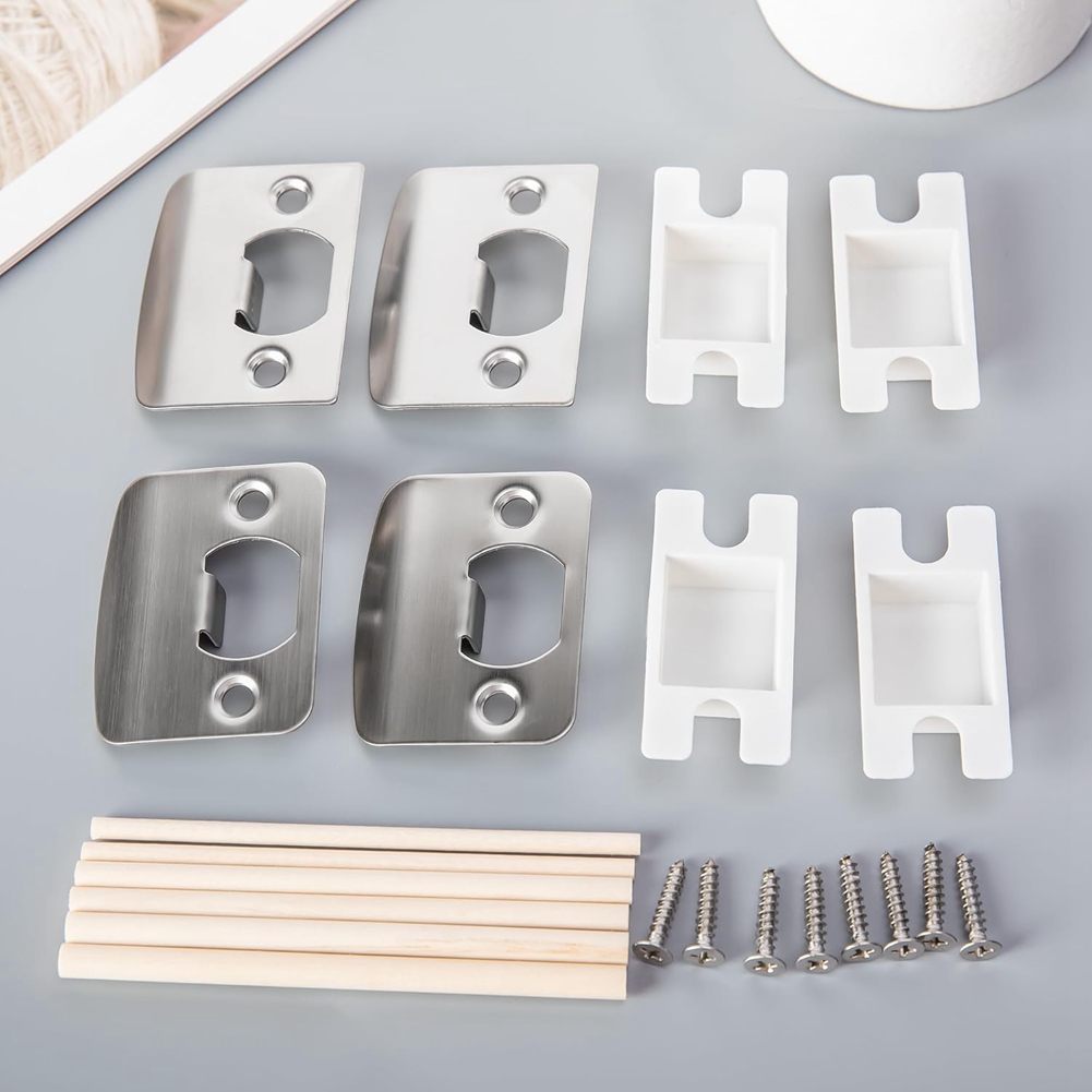 4 Pack Door Latch Strike Plate - Door Reinforcer Kit บทวิจารณ์และราคา