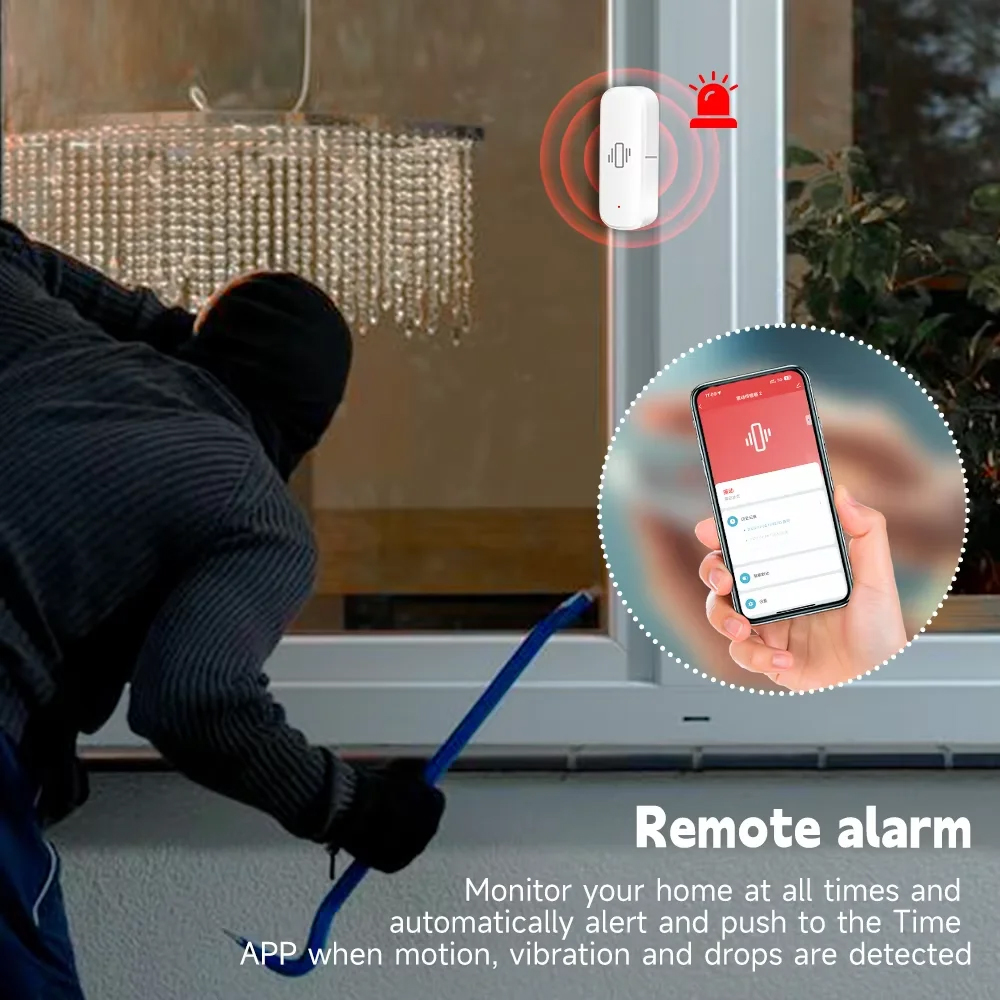 Smart ZigBee Vibration Sensor  - Home Security And Monitoring บทวิจารณ์และราคา
