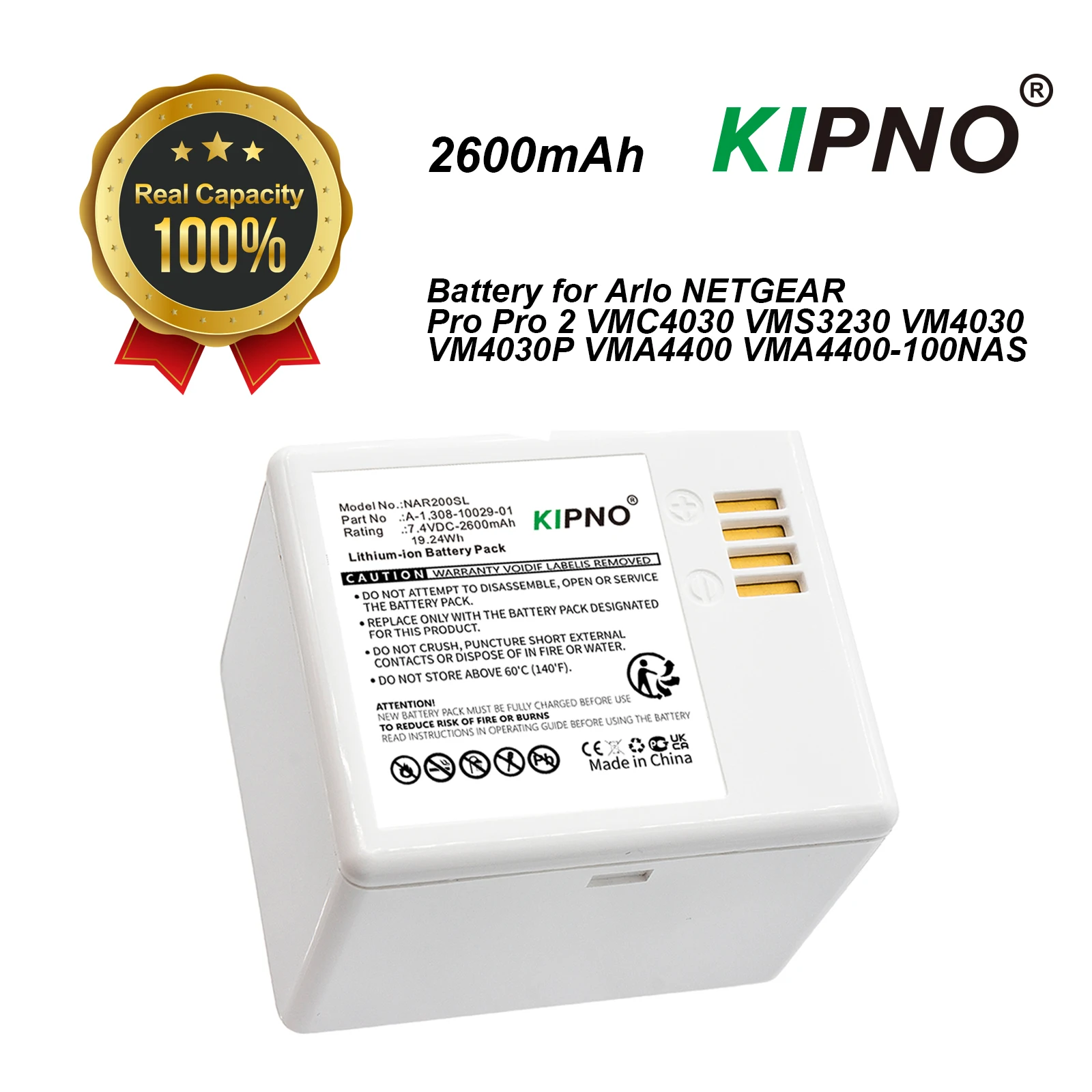 KIPNO Replacement Battery A-1  - Home Security Arlo บทวิจารณ์และราคา