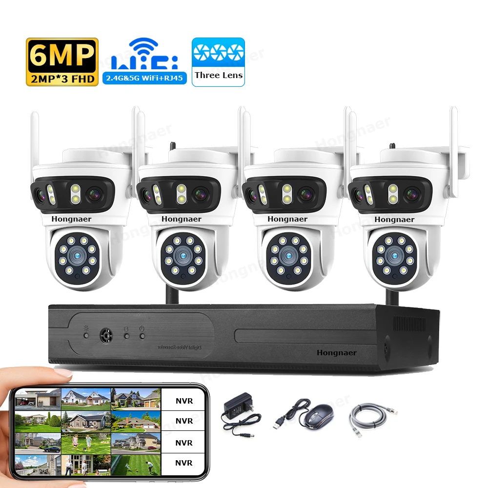 2026 Hongnaer 6MP 4CH 3 Lens 2 - Home Security Wireless บทวิจารณ์และราคา