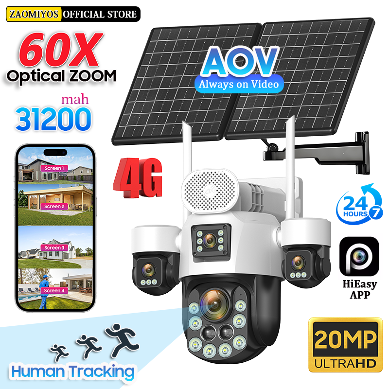 4 Lens Outdoor 360° Surveillan - Home Security And Cctv บทวิจารณ์และราคา