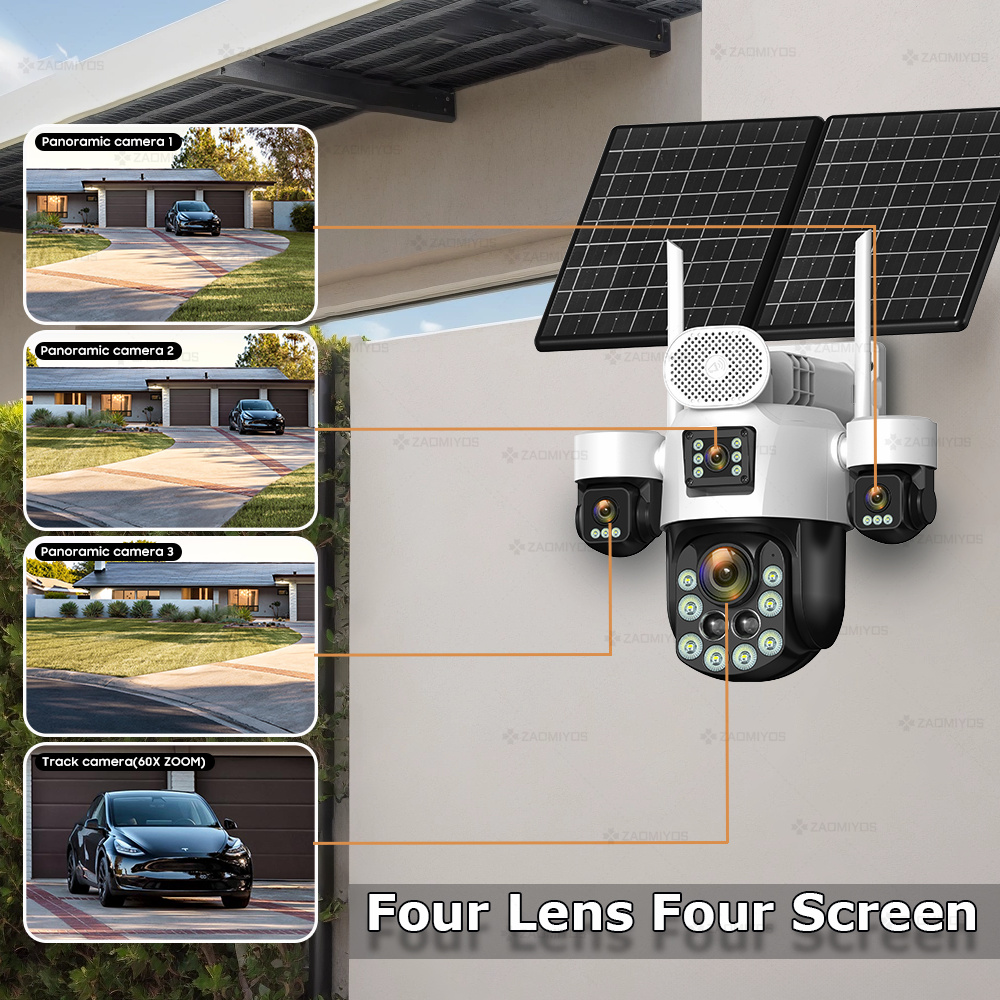 4 Lens Outdoor 360° Surveillan - Home Security And Cctv บทวิจารณ์และราคา