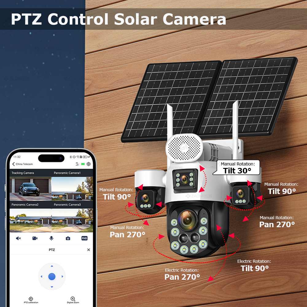 4 Lens Outdoor 360° Surveillan - Home Security And Cctv บทวิจารณ์และราคา