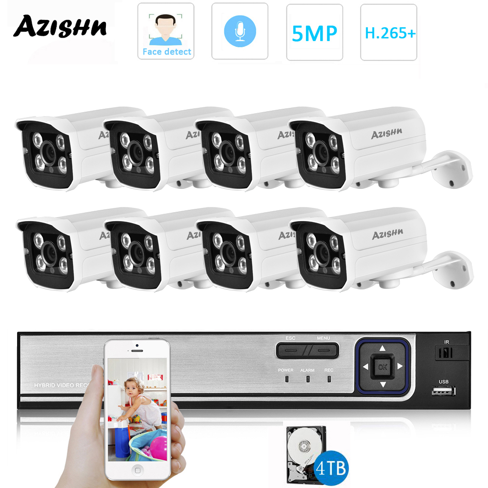 H.265 HD 5MP POE NVR Kit Stree - Home Security Video Recording Systems บทวิจารณ์และราคา