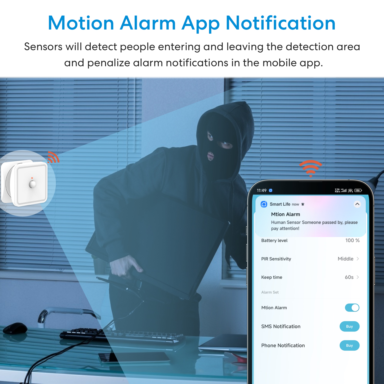 Tuya ZigBee Human Motion Senso - Home Security System บทวิจารณ์และราคา
