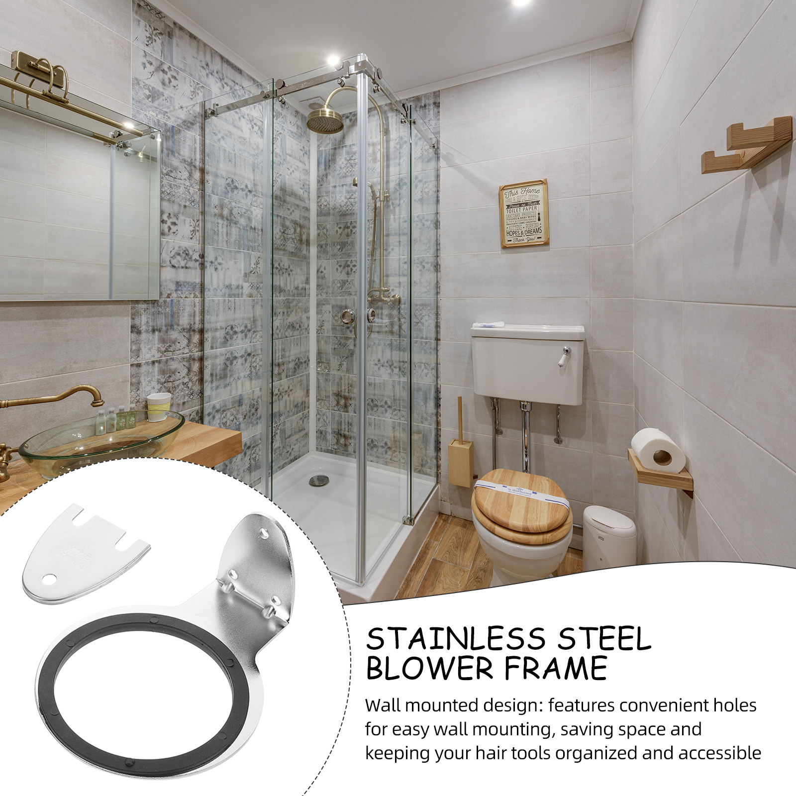Heavy-Duty Metal Hair Dryer Ho - Home Security Units บทวิจารณ์และราคา