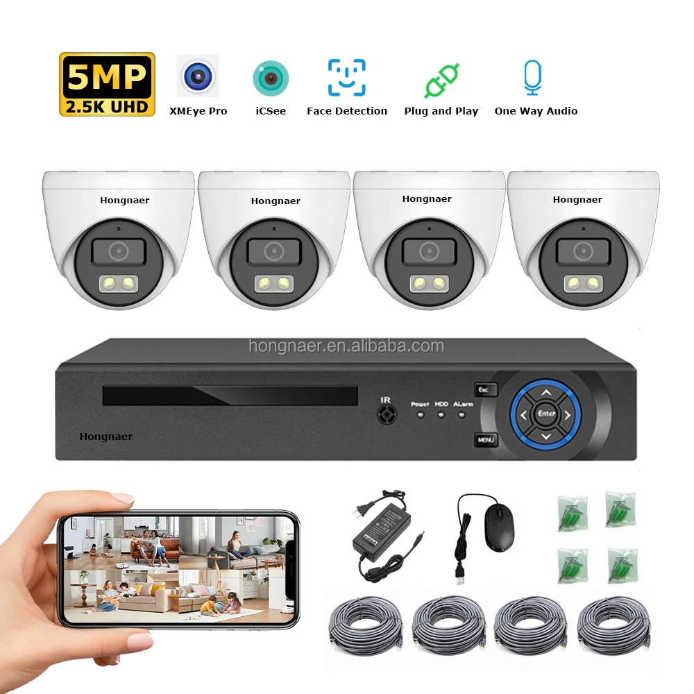 2026 Hongnaer 4MP 5MP 8MP 4CH  - Home Security Wireless บทวิจารณ์และราคา