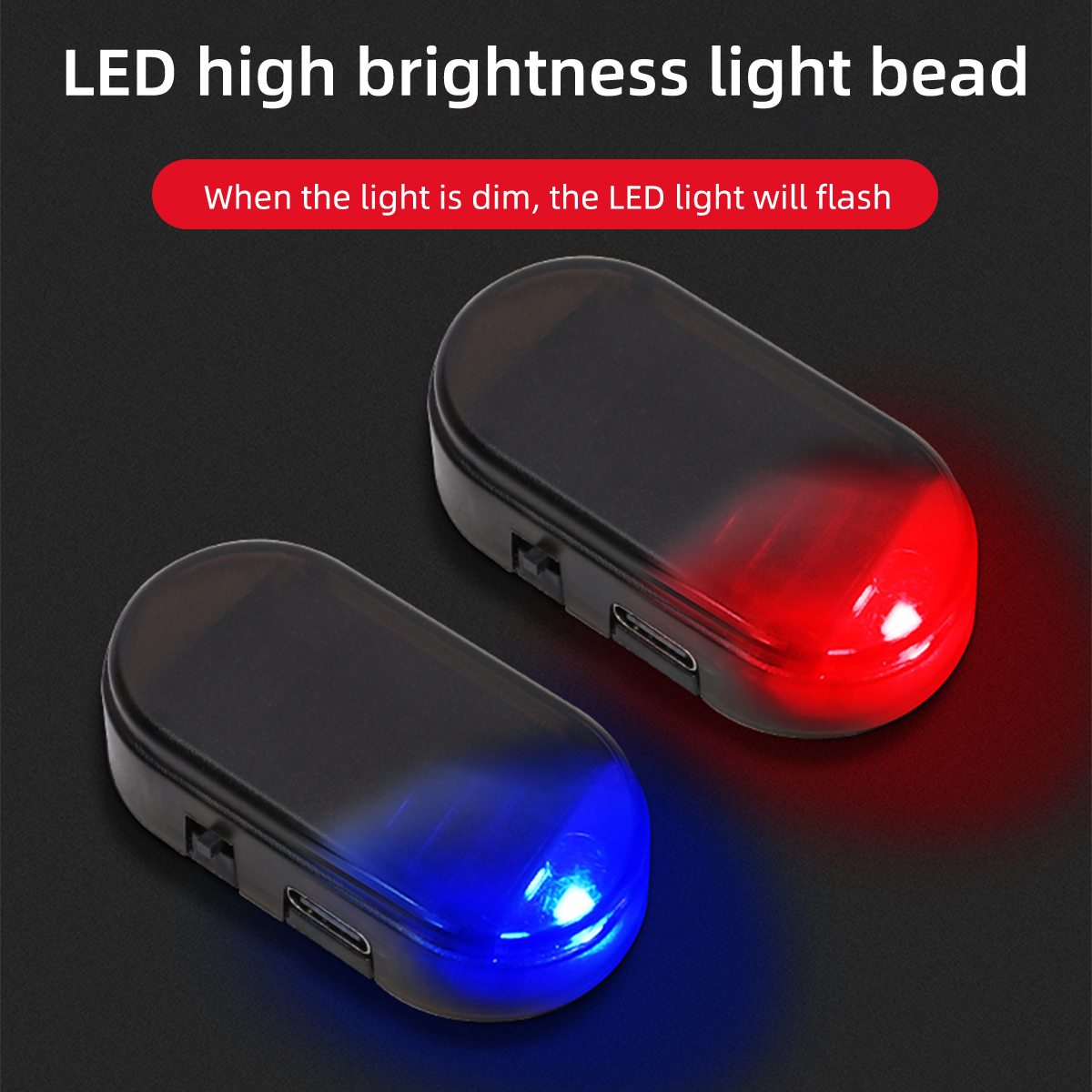 Car Mini LED Solar Warning Lig - Home Security Wireless บทวิจารณ์และราคา