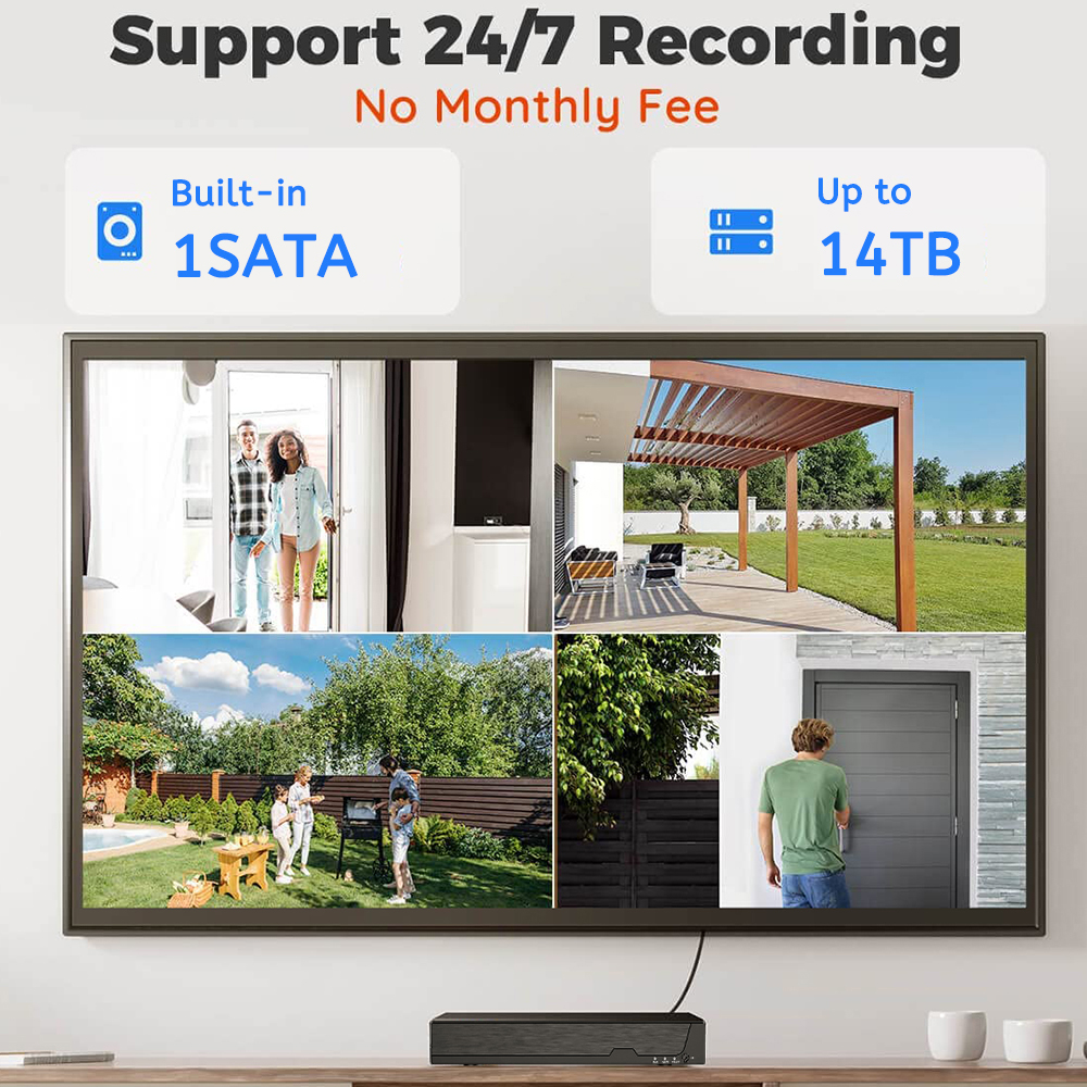 16CH 4K 8MP PoE NVR Video Reco - Home Security Video Recording Systems บทวิจารณ์และราคา