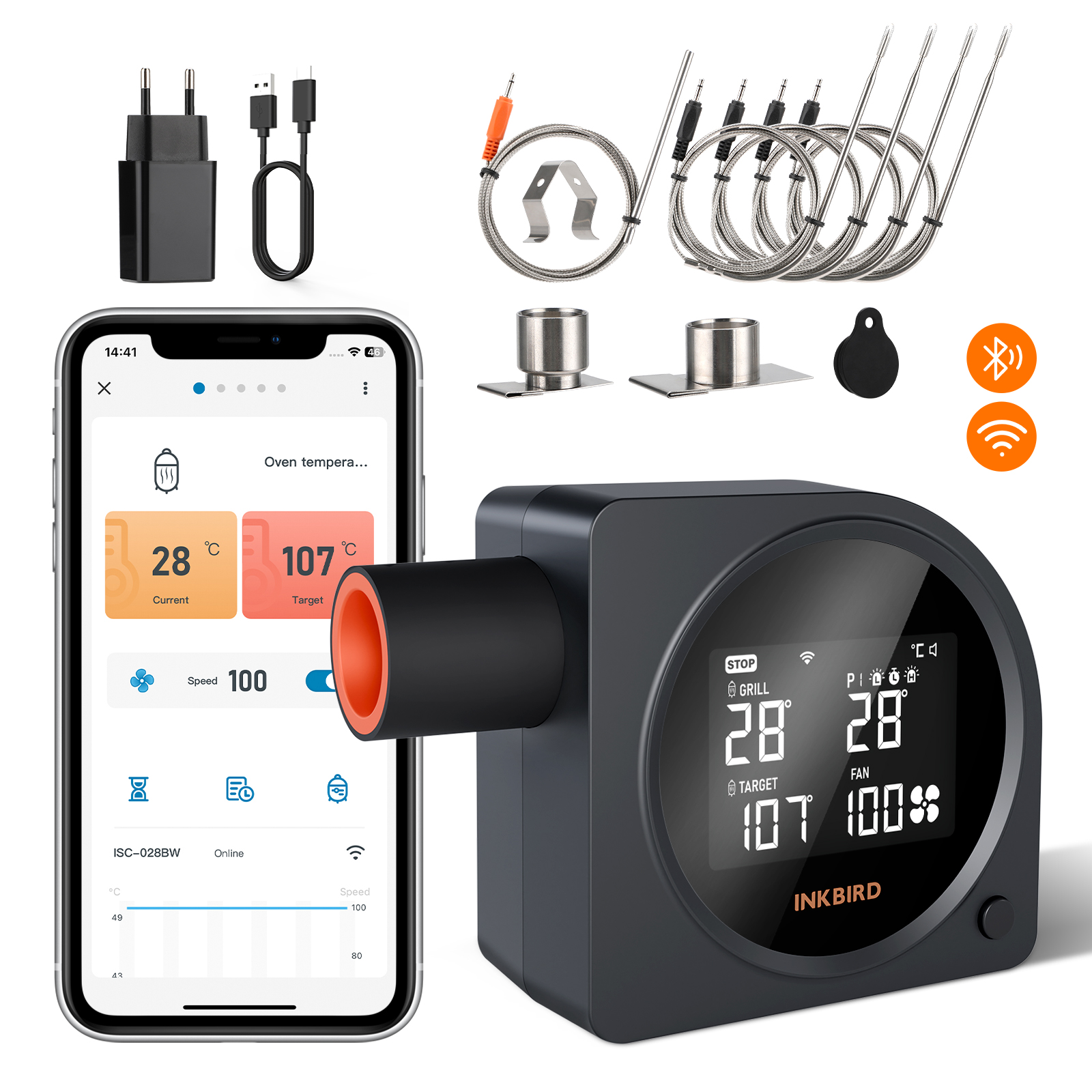 INKBIRD ISC-028BW Wireless Gri - Home Security Wireless บทวิจารณ์และราคา