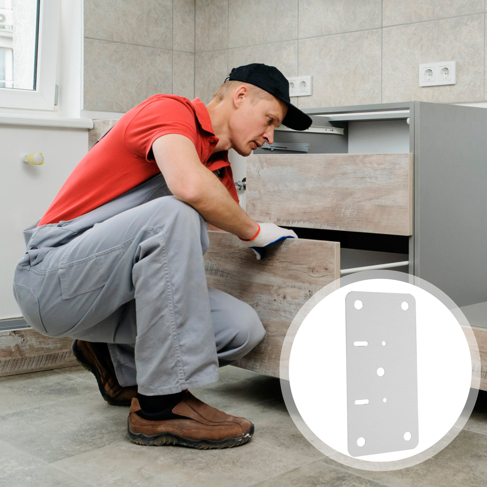 10Sets Stainless Steel Cabinet - Door Reinforcer Kit บทวิจารณ์และราคา