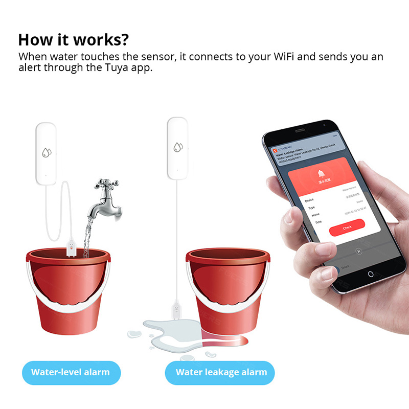 Tuya WiFi Water Leakage Alarm  - Home Security And Monitoring บทวิจารณ์และราคา