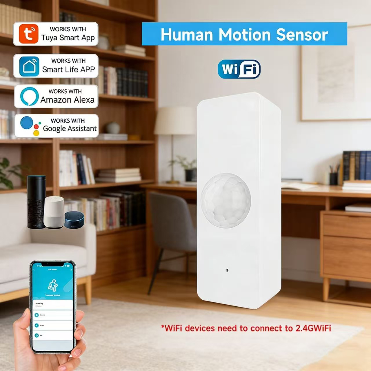 WiFi Smart PIR Motion Sensor T - Home Security System บทวิจารณ์และราคา