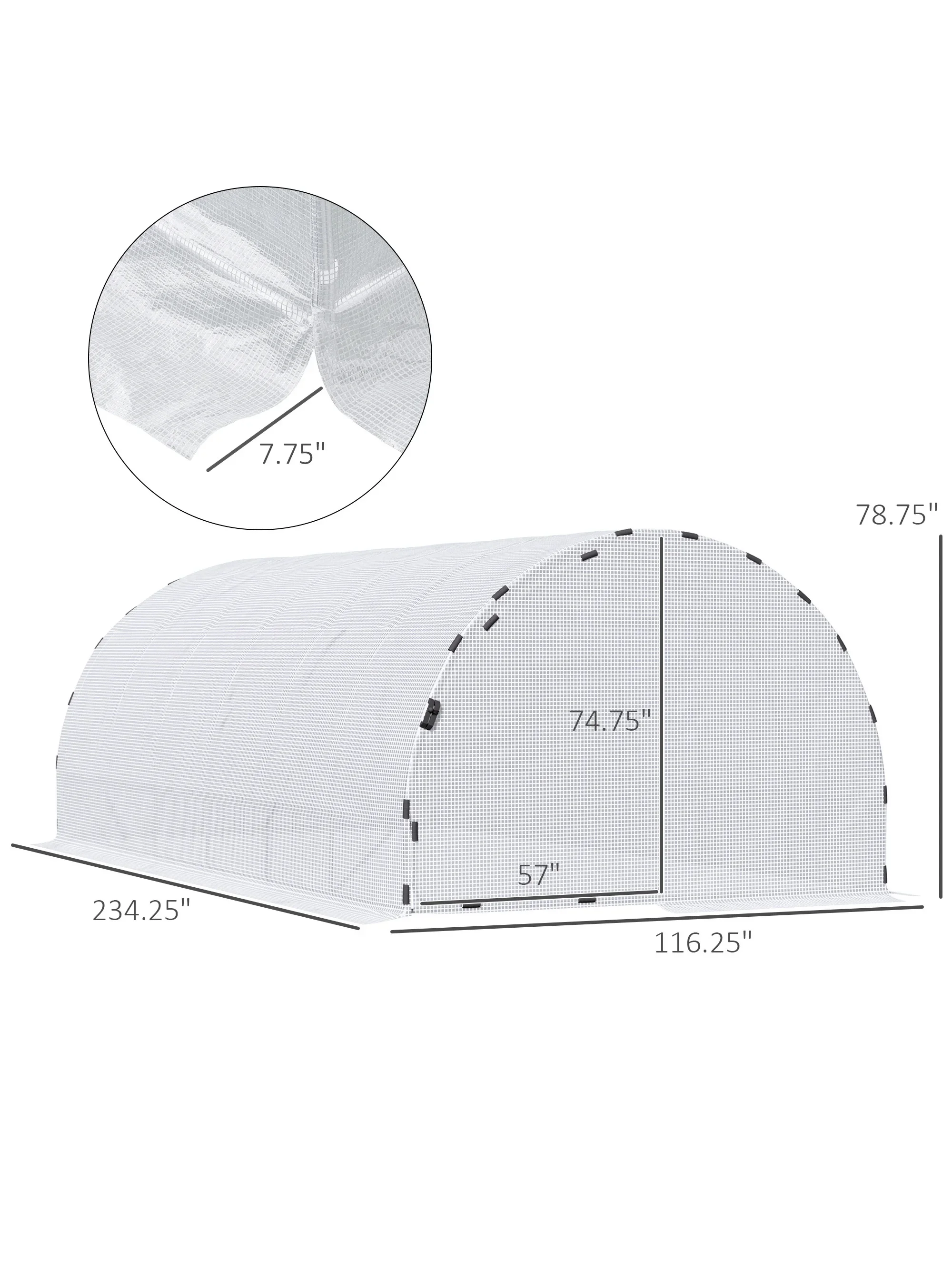# l Walk-In Tunnel Greenhouse, - Door Reinforcer Kit บทวิจารณ์และราคา