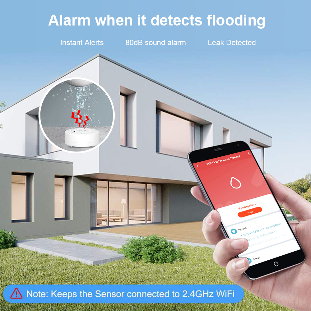 ONENUO WiFi Tuya Water Leak Se - Home Security And Monitoring บทวิจารณ์และราคา
