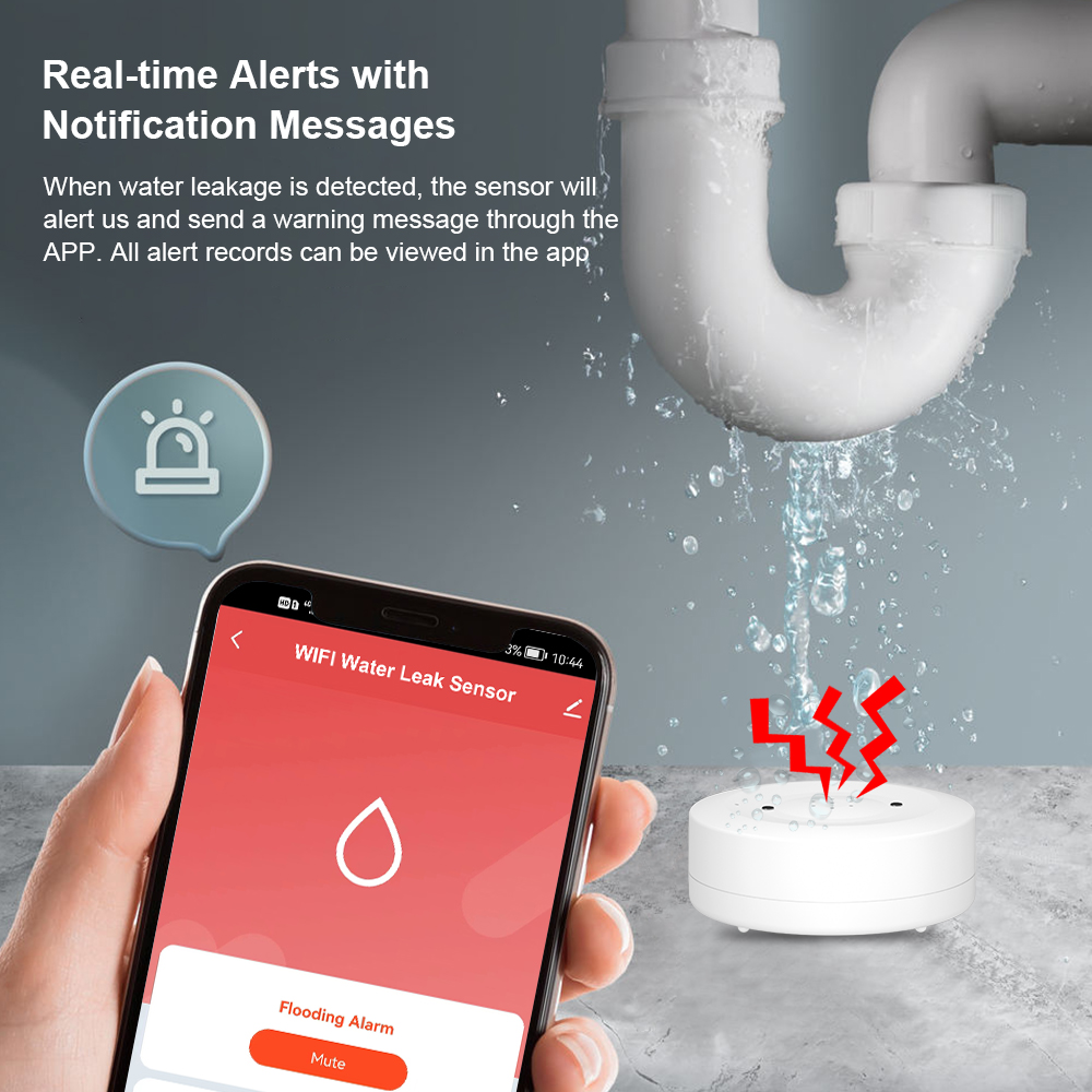 ONENUO WiFi Tuya Water Leak Se - Home Security And Monitoring บทวิจารณ์และราคา