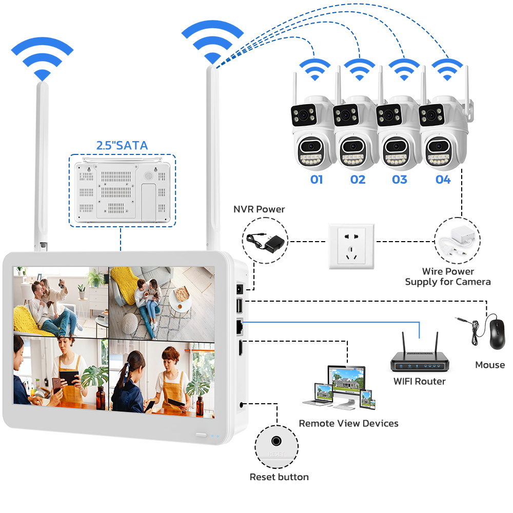 Wireless CCTV System WiFi Came - Nvr Kit 8 Channel บทวิจารณ์และราคา