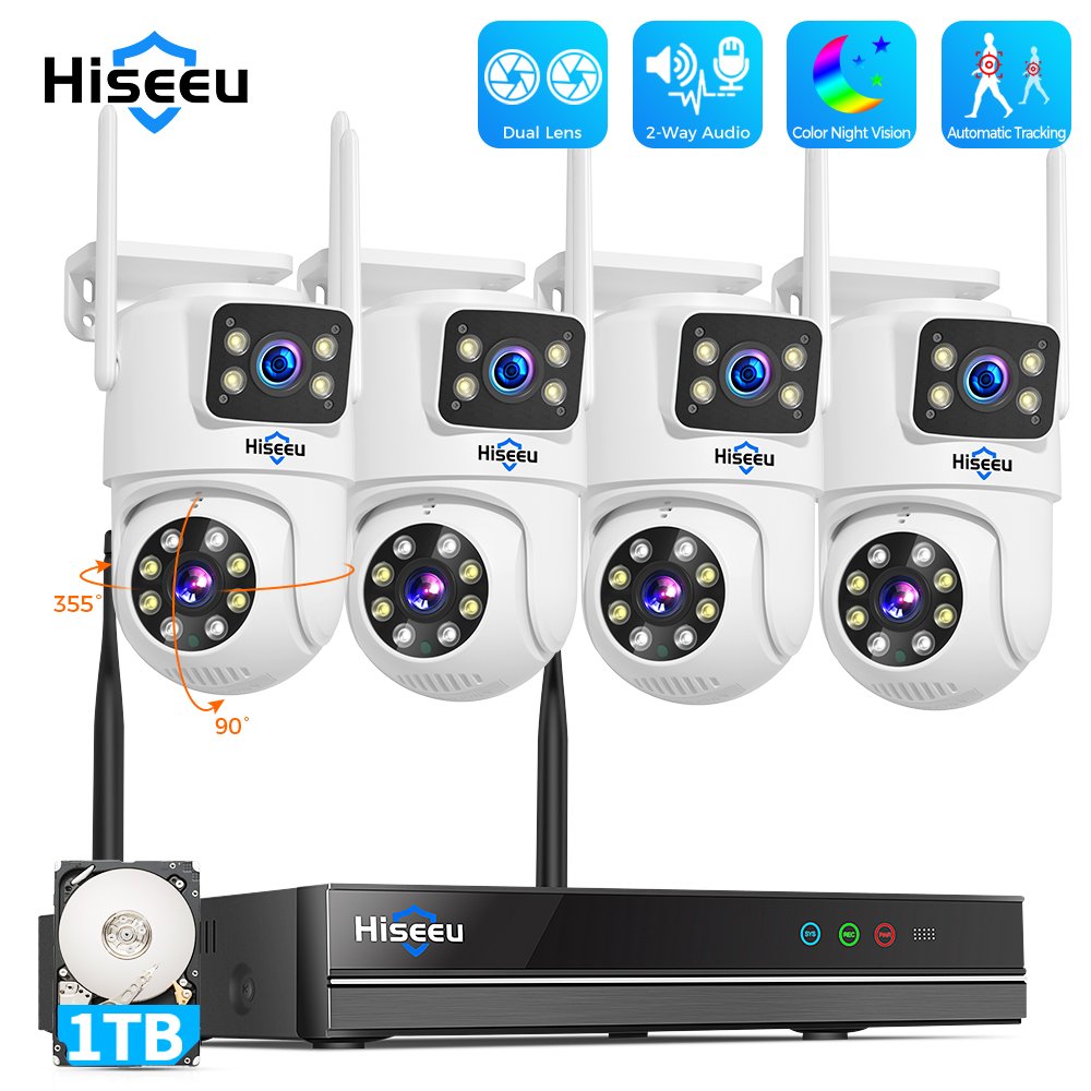 Hiseeu 6MP WiFi Dual Lens Came - Nvr Kit 8 Channel บทวิจารณ์และราคา