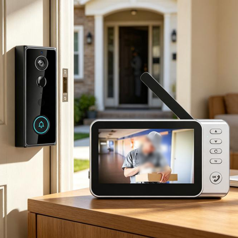 4.5 Inch Smart Video Doorbell  - Home Security Video Recording Systems บทวิจารณ์และราคา