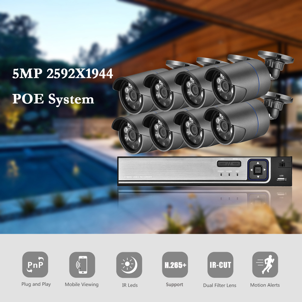 AZISHN H.265+ 8CH 5MP POE Secu - Nvr Kit 8 Channel บทวิจารณ์และราคา