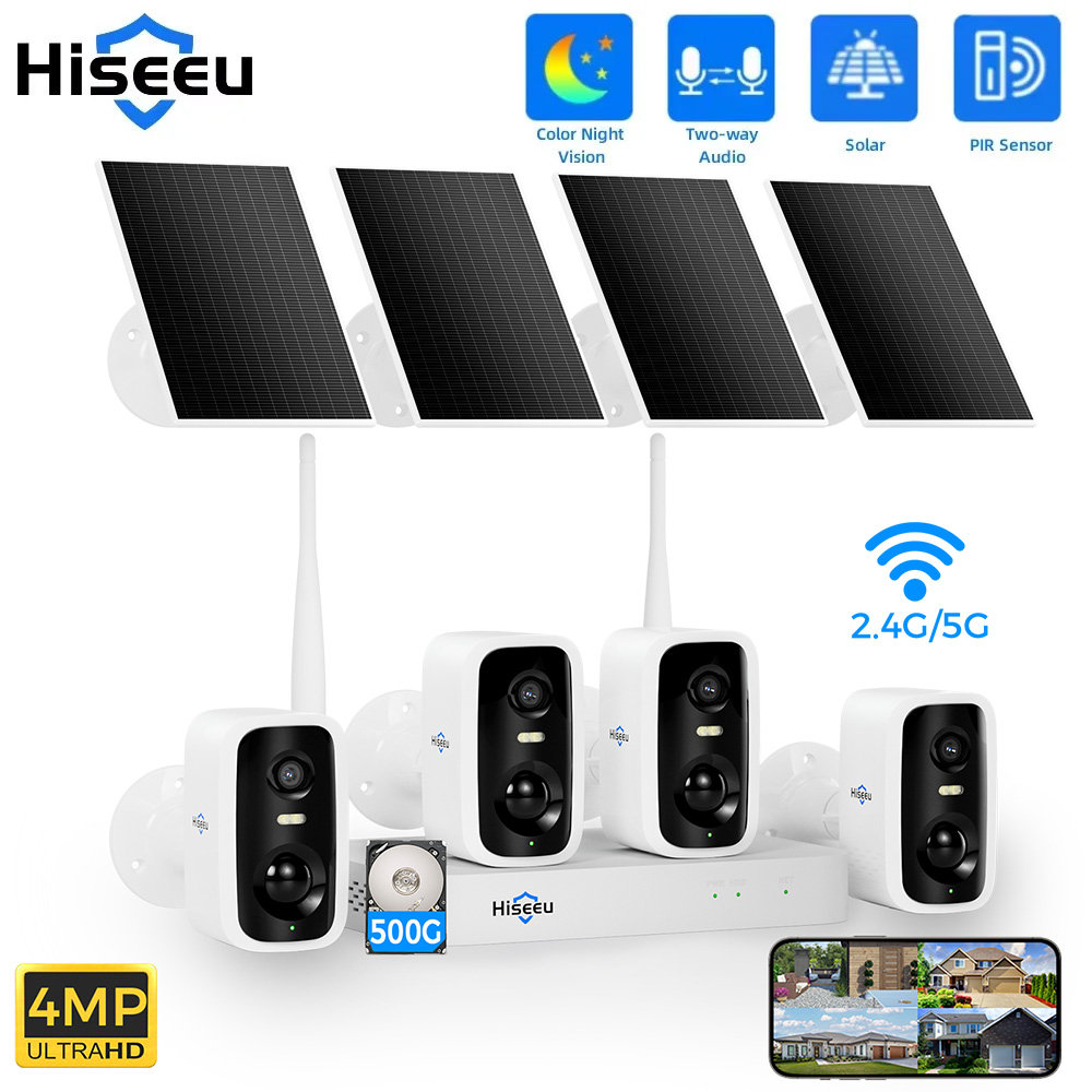 Hiseeu 10CH NVR 4MP WiFi Solar - Nvr Kit 8 Channel บทวิจารณ์และราคา