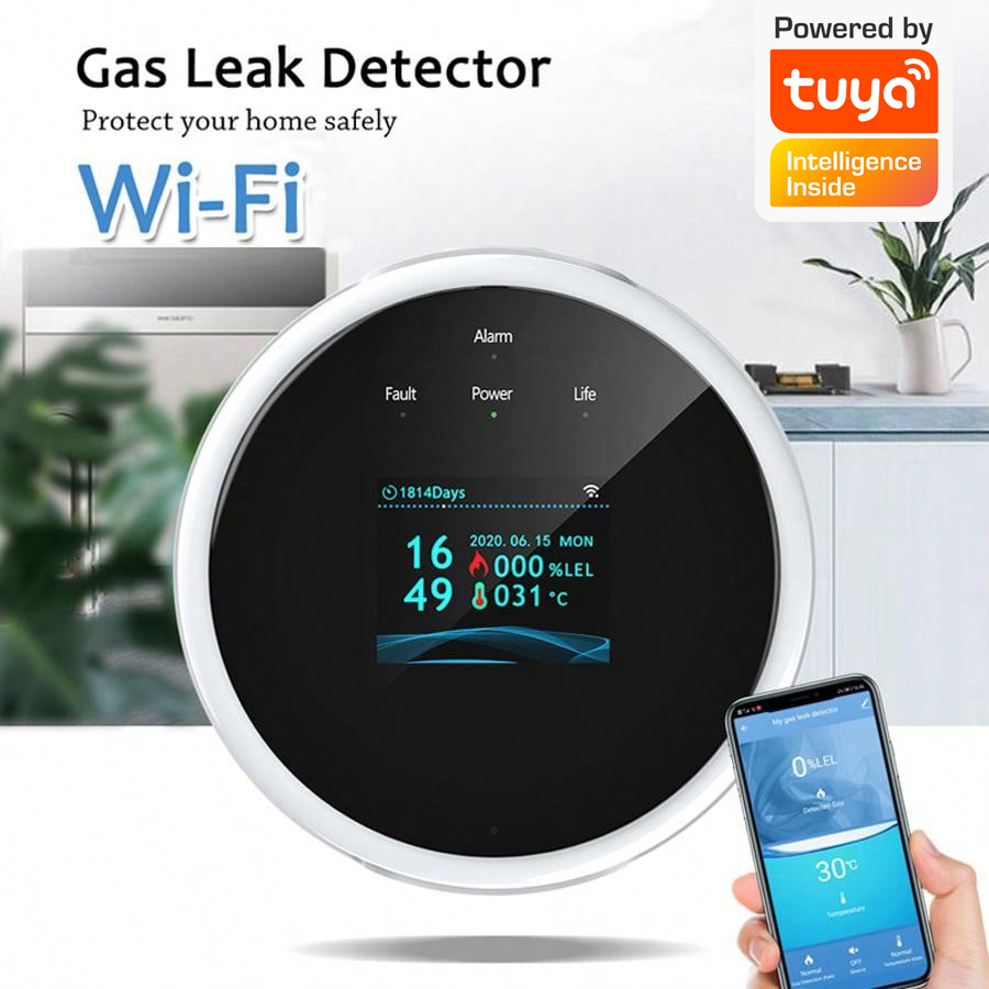 2.4G WiFi Gas Alarm Sensor Com - Home Security With Ai บทวิจารณ์และราคา