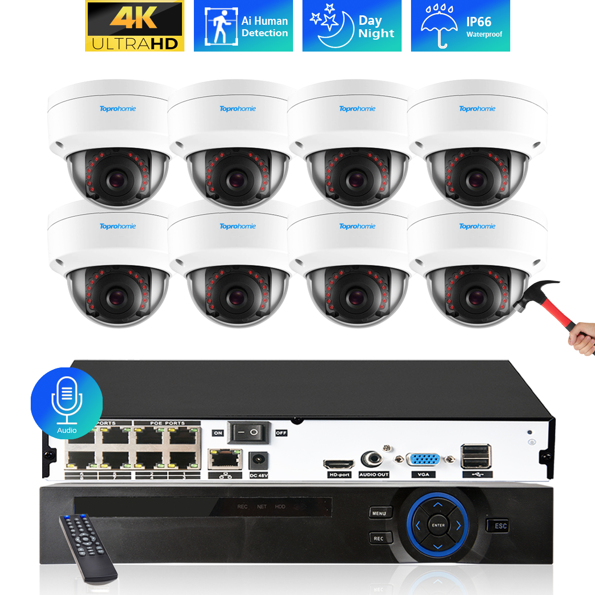 8CH 4K NVR Kit H.265 CCTV Secu - Nvr Kit 8 Channel บทวิจารณ์และราคา