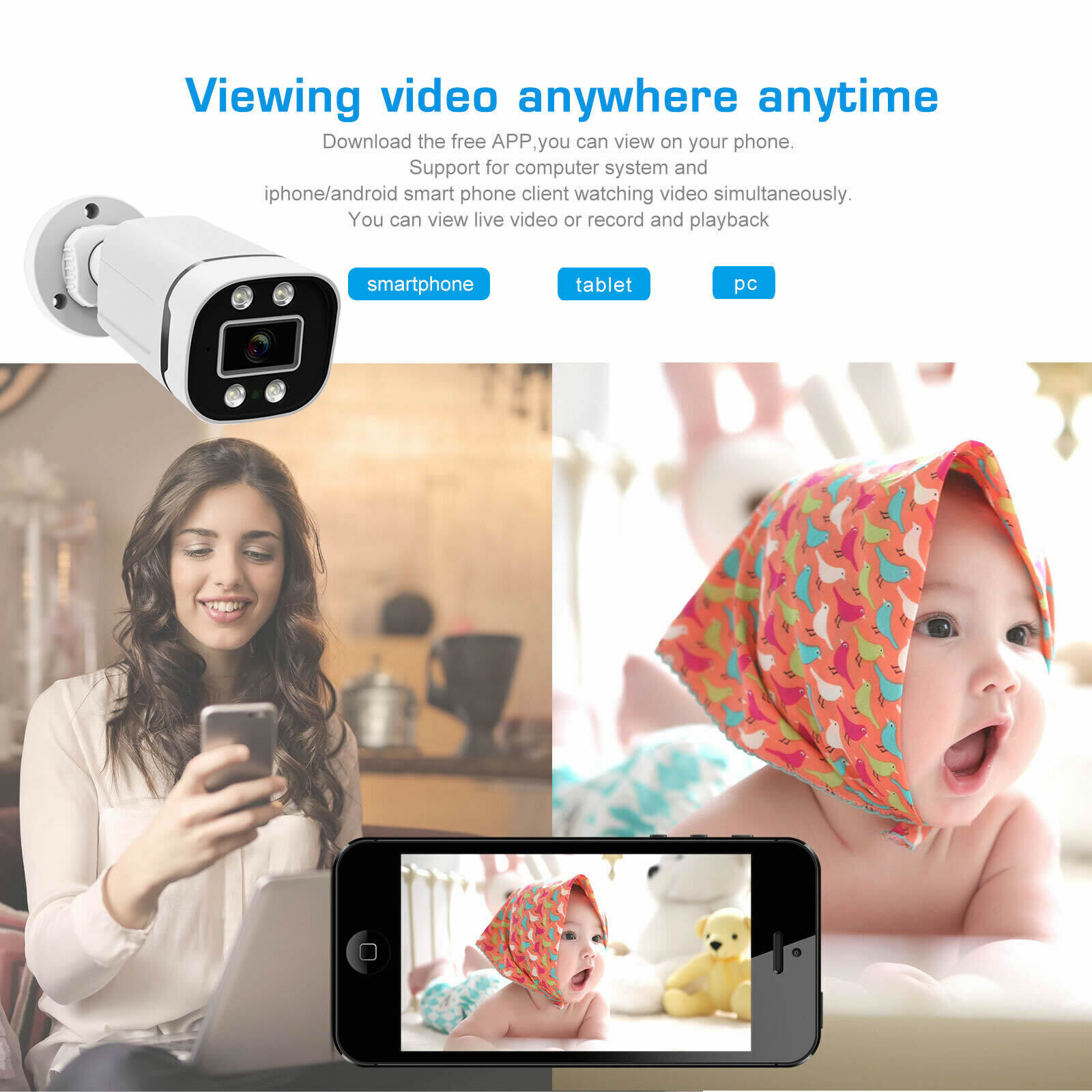 4CH 8CH AHD 2MP 5MP AHD Outdoo - Home Security And Cctv บทวิจารณ์และราคา