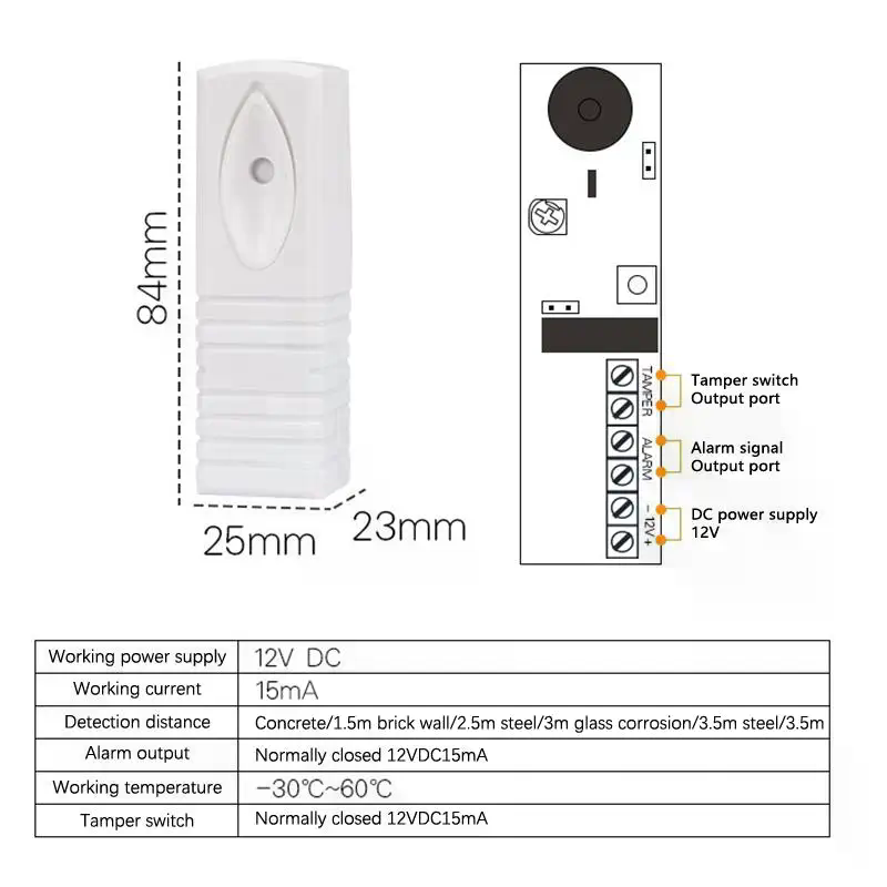 Wired Photoelectric Vibration  - Home Security System บทวิจารณ์และราคา