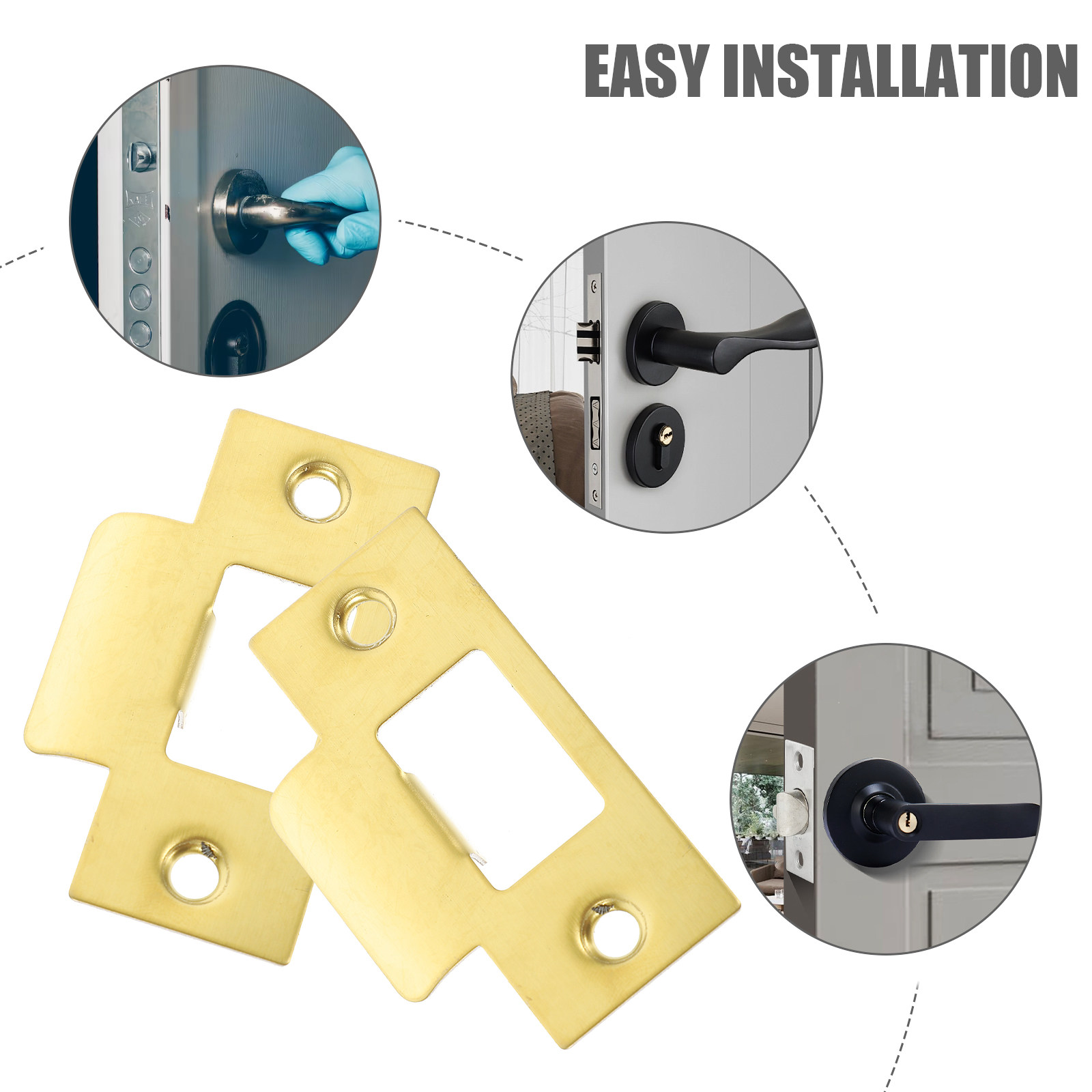 2Pcs Lock Tongue Deadbolt Stri - Door Reinforcer Kit บทวิจารณ์และราคา
